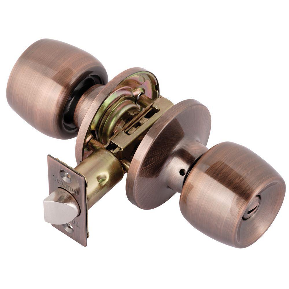 Malaga Satin Stainless Steel Privacy Door Knob Lockset - Super Arbor