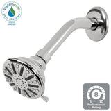 3-Spray 3.5 in. Single Wall Mount Fixed Adjustable Shower Head in Chrome