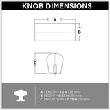 Modern Arch 1-1/2 in. (25 mm) Champagne Bronze Cabinet Knob (5-Pack) - Super Arbor
