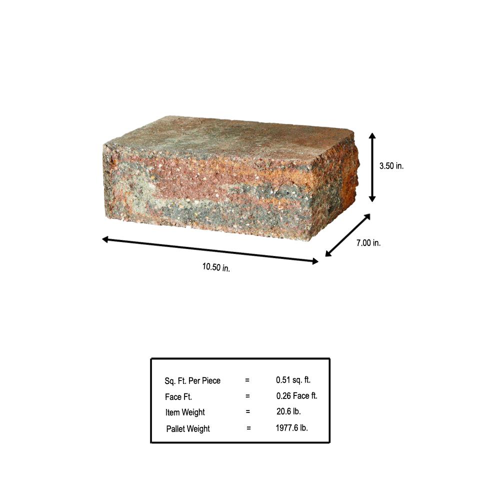 Pavestone SplitRock Corner 3.5 in. x 10.5 in. x 7 in. Winter Blend Concrete Garden Wall Block (96 Pcs. / 40.8 Face ft. / Pallet) - Super Arbor