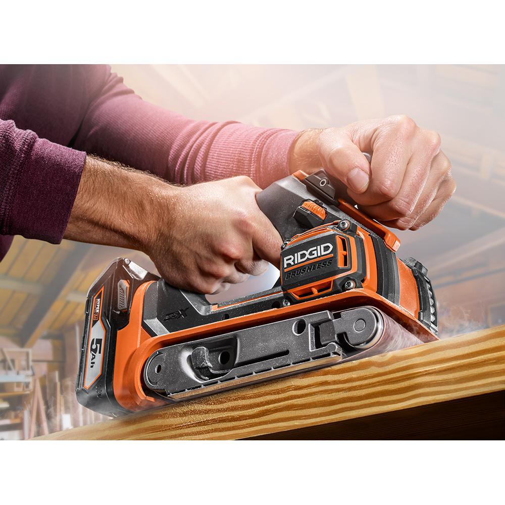 18-Volt Cordless Brushless 3 in. x 18 in. Belt Sander with 1.5 Ah Lithium-Ion Battery - Super Arbor