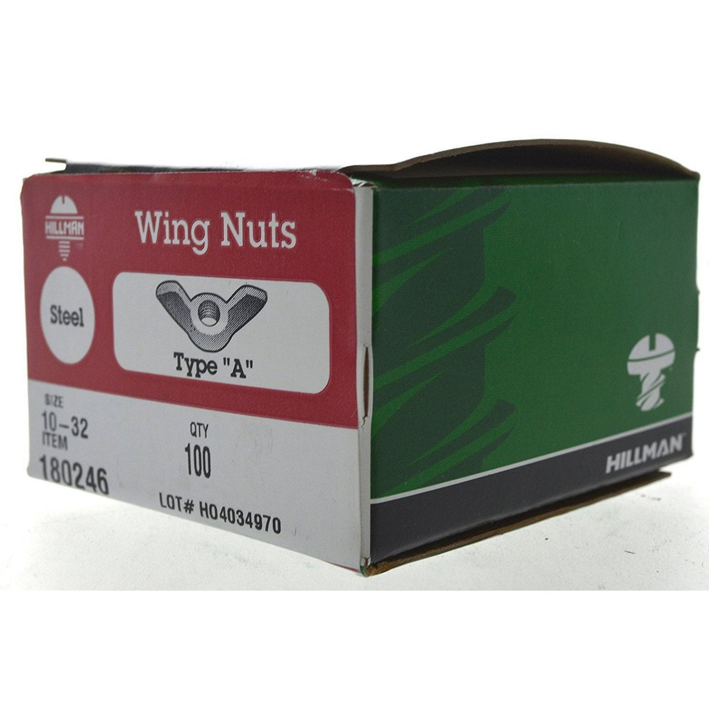 Hillman 10-32 Zinc-Plated Steel SAE Wing Nut, Type A (Box of 100)
