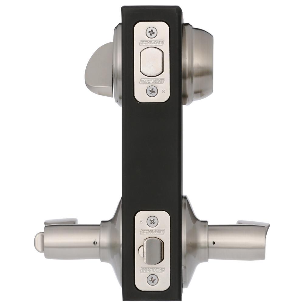 Accent Satin Nickel Single Cylinder Deadbolt and Entry Door Lever Combo Pack - Super Arbor