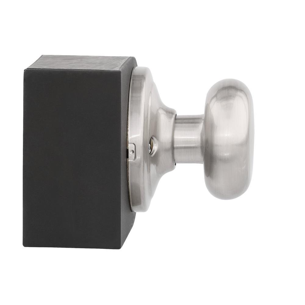 Juno Satin Nickel Half-Dummy Door Knob with Microban Antimicrobial Technology - Super Arbor