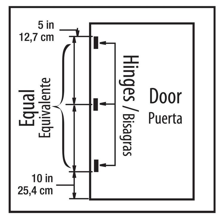 4 in. Oil Rubbed Bronze Half Square Corner and Half 5/8 in. Radius Security Door Hinge