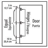 4 in. Oil Rubbed Bronze Half Square Corner and Half 5/8 in. Radius Security Door Hinge