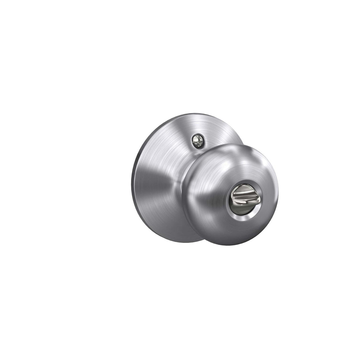 Schlage Plymouth Satin Chrome Entry Knob, ANSI Grade 2, Key: K4, 1-3/4 in.