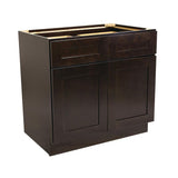 Brookings Plywood Ready to Assemble Shaker 48x34.5x24 in. 2-Door 2-Drawer Base Kitchen Cabinet in White