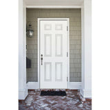 30 in. x 80 in. Premium 6-Panel Primed White Steel Prehung Front Door Left-Hand Outswing and 4 in. Wall - Super Arbor