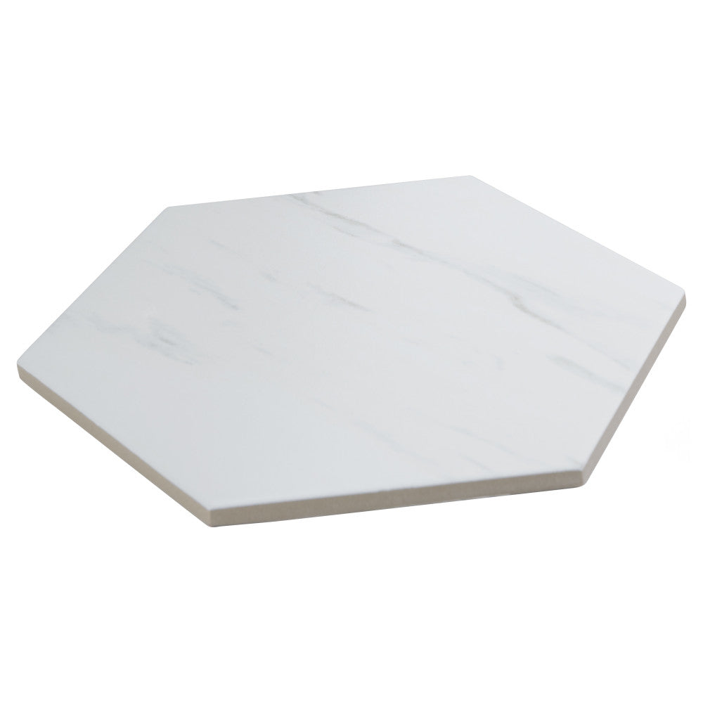 Merola Tile Eterno Carrara Hex 8-5/8 in. x 9-7/8 in. Porcelain Floor and Wall Tile (11.56 sq. ft. / case)