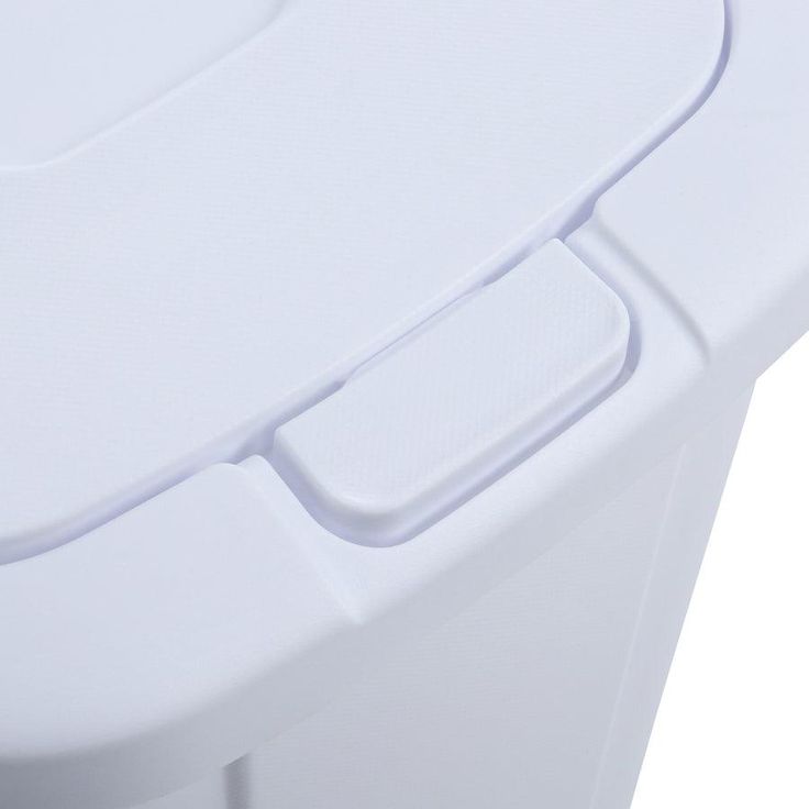 Hefty 13-Gallon White Plastic Trash Can with Lid