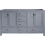 Caroline Avenue 60 in. W Bath Vanity Cabinet Only in Cashmere Gray - Super Arbor