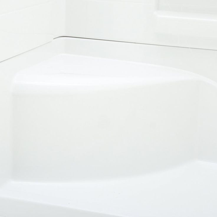 Varia Subway 30 in. x 60 in x 76 in. 4 -pc AcrylX Acrylic Finished Shower Stall w/Right Drain & Left Seat in White