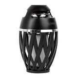 TikiTunes Black Bluetooth Speaker with LED Atmospheric Lighting Effect Bundle & Adjustable 40 in. Pole and Ground Stake - Super Arbor