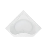 Colony 5 ft. x 60 in. Center Drain Corner Soaking Tub in White - Super Arbor