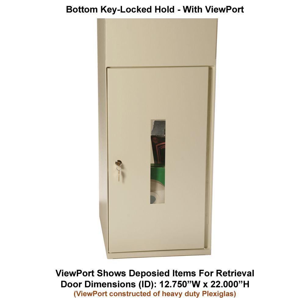 Wall-Mount Delivery Bottom Hold Vault Mailbox, Black - Super Arbor