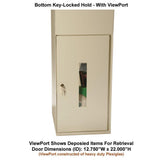 Wall-Mount Delivery Bottom Hold Vault Mailbox, Black - Super Arbor