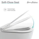St. Tropez Wall Hung Toilet Bowl 0.8/1.28 GPF Dual Flush Elongated in White - Super Arbor