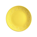 Kutahya Ivy Collection 16-Piece Yellow Embossed Earthenware Dinnerware Set