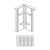 Maia 38 in. x 79.50 in. Corner Drain Corner Shower Kit in Clear and Chrome - Super Arbor