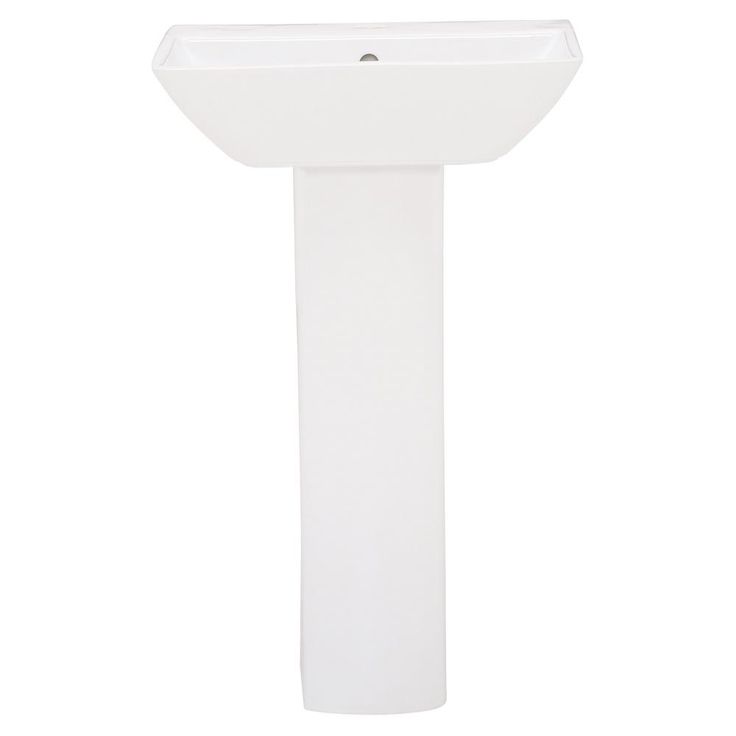 Barclay Products Summit 500 20 in. Pedestal Combo Bathroom Sink with 1 Faucet Hole in White