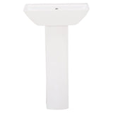 Barclay Products Summit 500 20 in. Pedestal Combo Bathroom Sink with 1 Faucet Hole in White