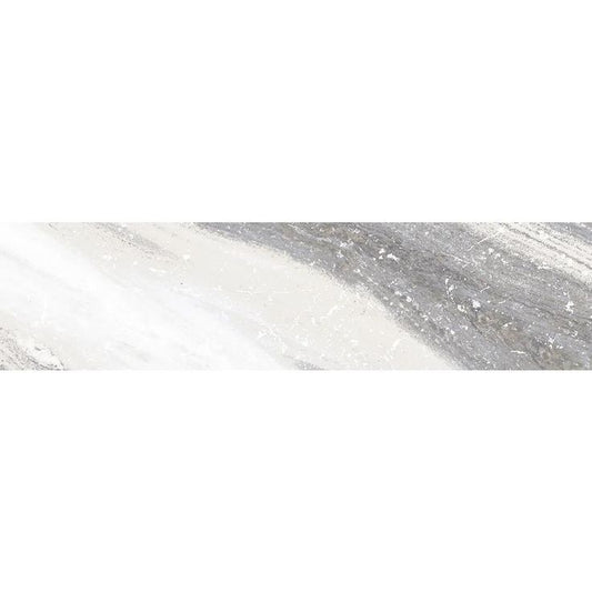 Style Selections Sovereign Stone Pearl Porcelain Marble Bullnose Tile (3-in x 12-in)