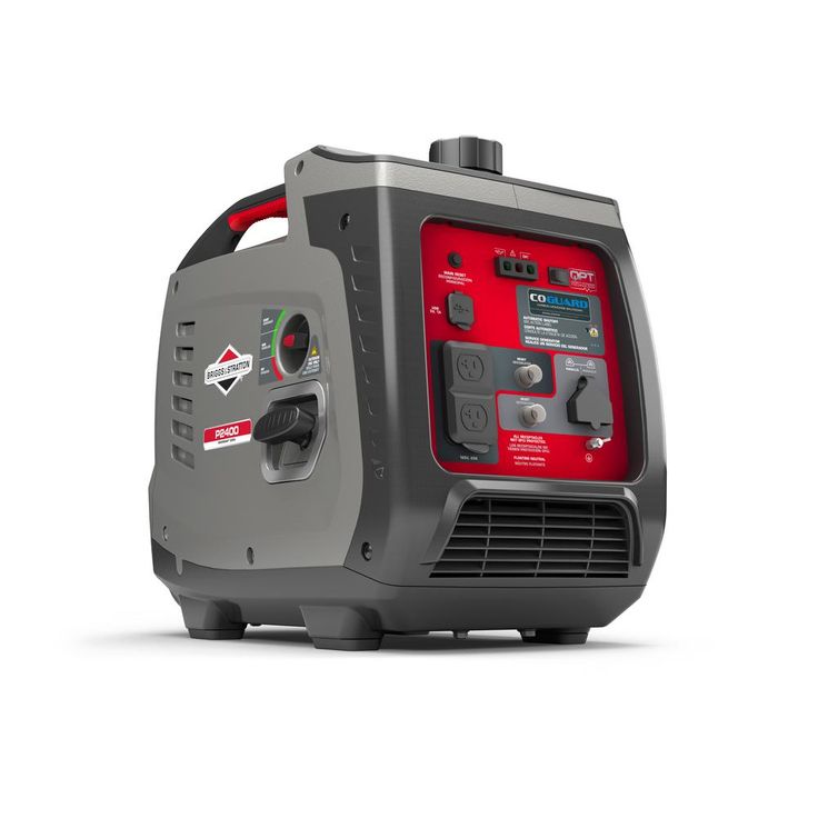 Briggs & Stratton PowerSmart Series 2400-Watt Recoil Start Gasoline Powered Portable Inverter Generator with OHV Engine featuring CO Guard