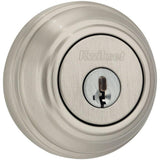 Satin Nickel Single Cylinder Deadbolt featuring SmartKey Security with Microban Antimicrobial Technology - Super Arbor