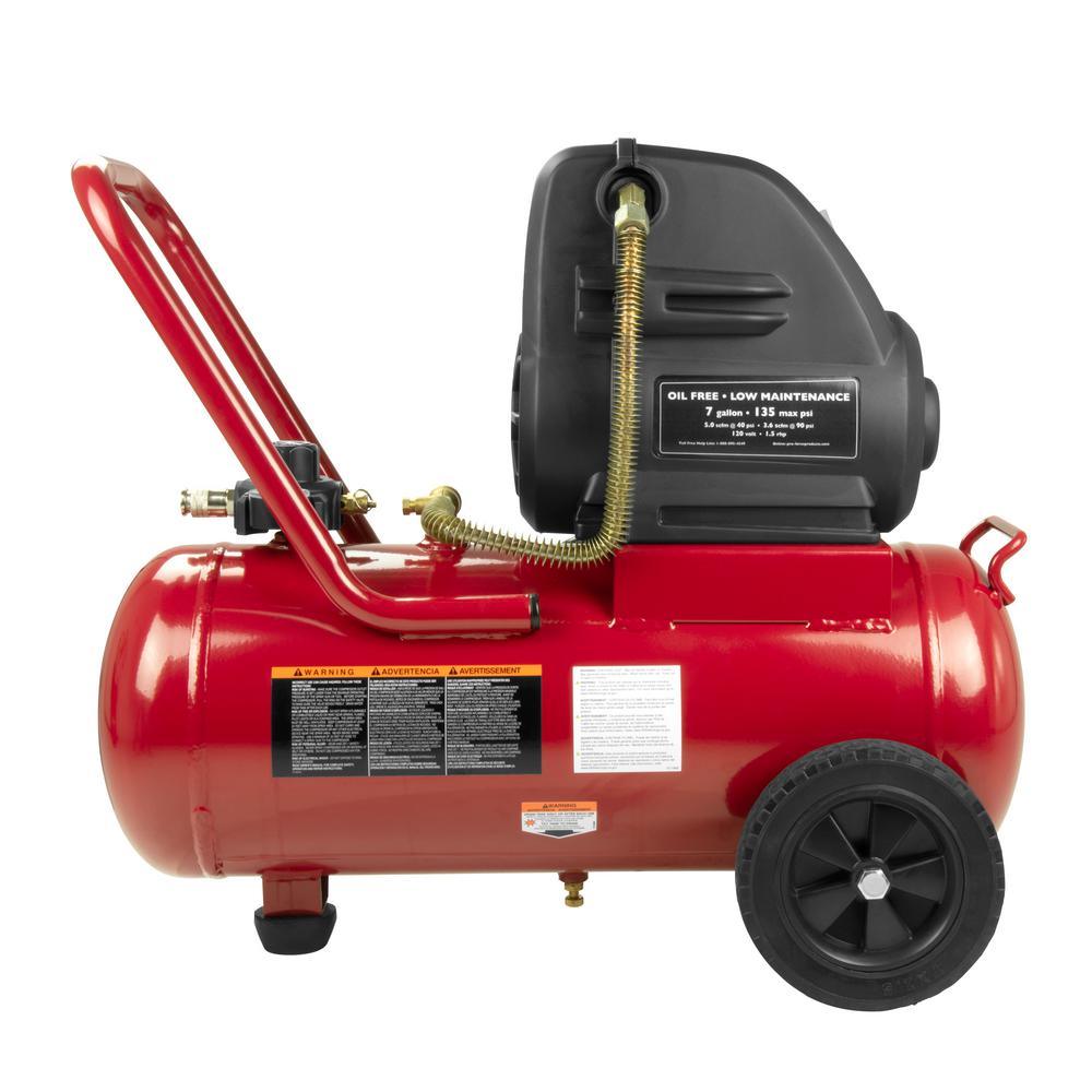 7 Gal. Oil Free Electric Air Compressor with Kit - Super Arbor