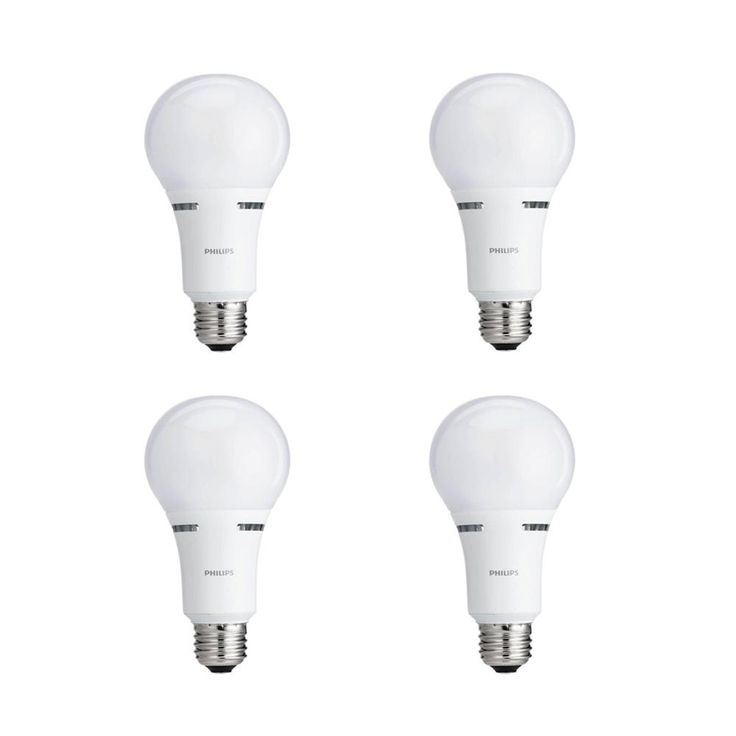 Philips 40-Watt/60-Watt/100-Watt Equivalent A21 Energy Saving 3 Way LED Light Bulb Soft White (2700K) (4-Pack)