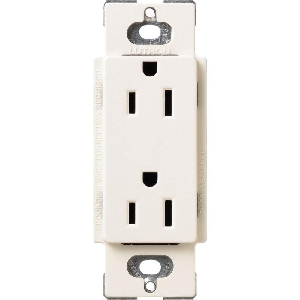 Tamper-Resistant Duplex Receptacle, 15 Amp, White - Super Arbor