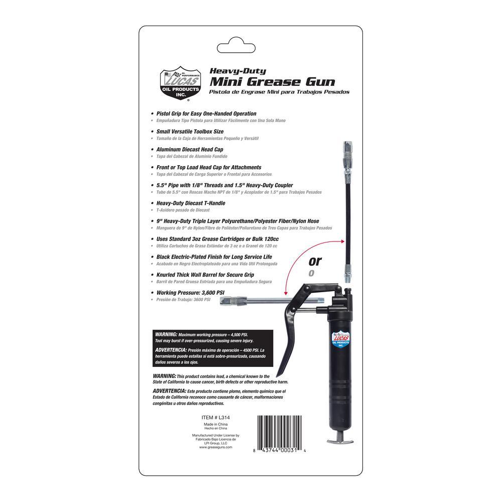 Lucas Oil Mini Grease Gun - Super Arbor