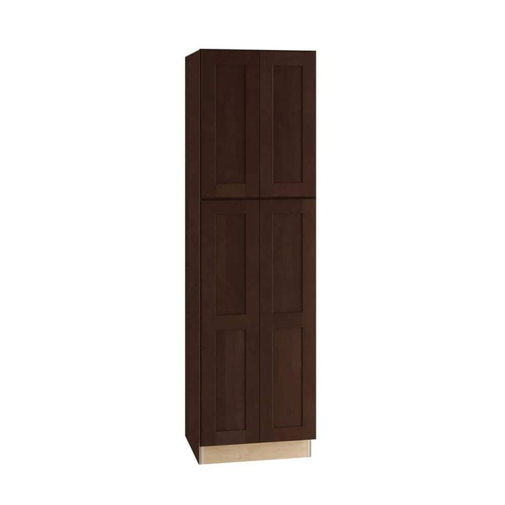 Home Decorators Collection Newport 24 in. W x 24 in. D x 84 in. H Assembled Plywood Pantry Kitchen Cabinet in Manganite with Soft Close