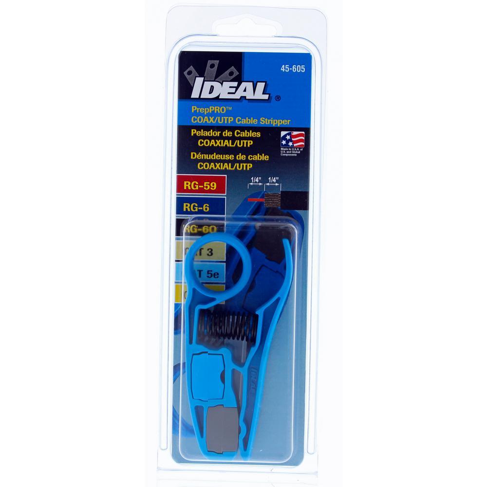 PrepPro Stripper Coax/UTP Cable Stripper, Blue/Gray - Super Arbor