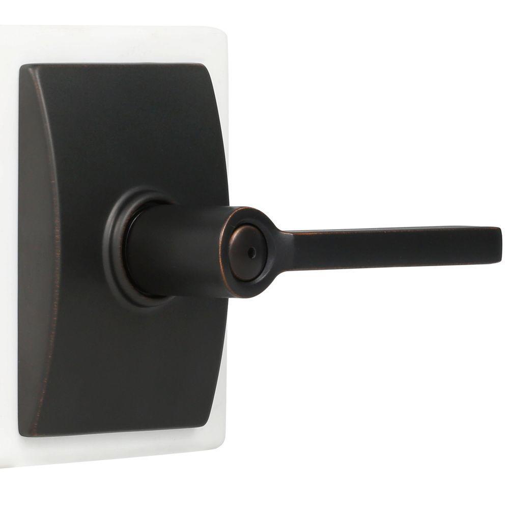 Latitude Aged Bronze Privacy Bed/Bath Door Lever with Century Trim - Super Arbor