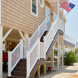 ArmorGuard Regency 72 in. White Composite Stair Rail Kit - Super Arbor