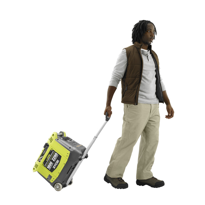 RYOBI 2,000-Watt Gray Gasoline Powered Digital Inverter Generator