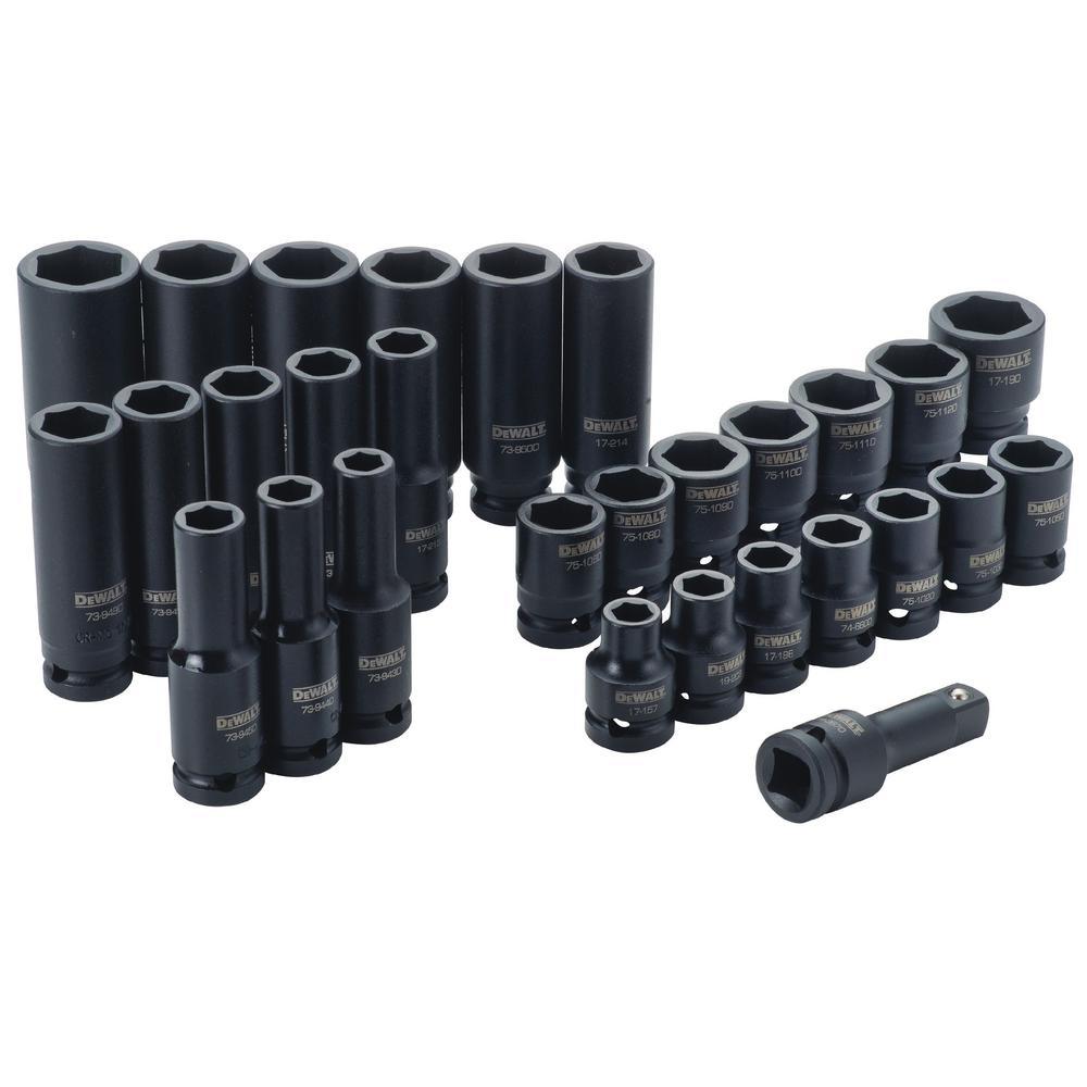 1/2 in. Drive Impact Socket Set (30-Piece) - Super Arbor