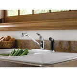 Peerless Core Chrome 1-Handle Deck-Mount Low-Arc Handle Kitchen Faucet