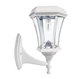 Victorian Bulb Series Single White Integrated LED Outdoor Solar Lamp Post Light with 3-Mounting Options