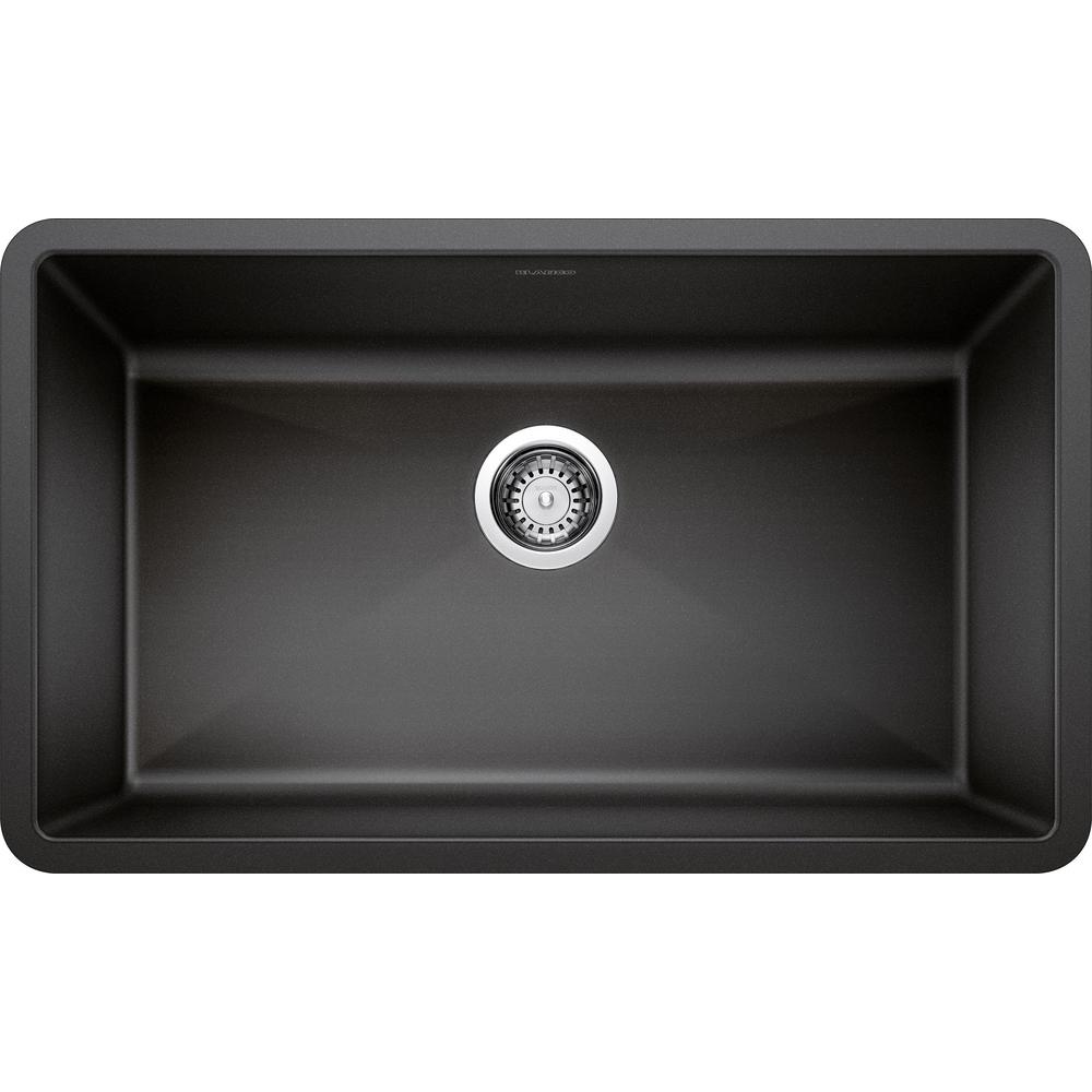 PRECIS Undermount Granite Composite 32 in. Single Bowl Kitchen Sink in White - Super Arbor
