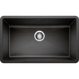 PRECIS Undermount Granite Composite 32 in. Single Bowl Kitchen Sink in White - Super Arbor