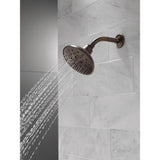 5-Spray 6 in. Single Wall Mount Fixed Shower Head in SpotShield Venetian Bronze - Super Arbor