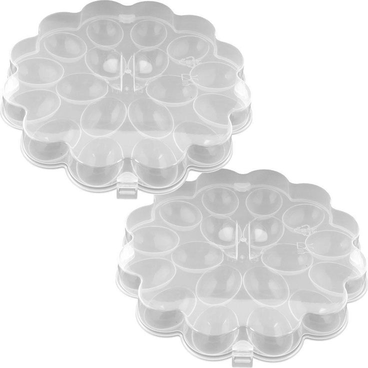 Deviled Egg Trays with Snap On Lids Holds 36 Eggs (Set of 2)