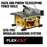 FLEXVOLT 60-Volt MAX Lithium-Ion Cordless Brushless 8-1/4 in. Table Saw Kit with (2) FLEXVOLT Batteries & Charger - Super Arbor