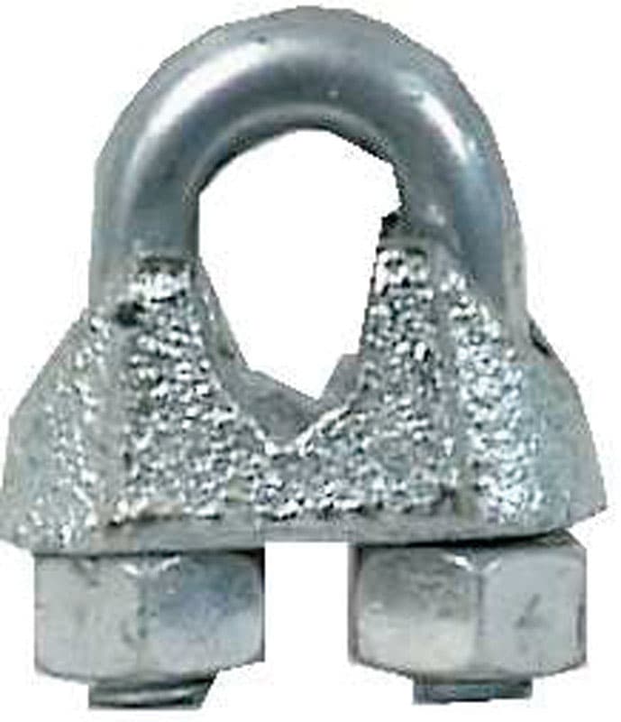 Campbell Electrogalvanized Malleable Iron Wire Rope Clip, 1-1/2 in. Length