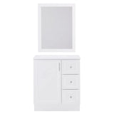 Style Selections Davies 30-in White Single Sink Bathroom Vanity with White Cultured Marble Top (Mirror Included)