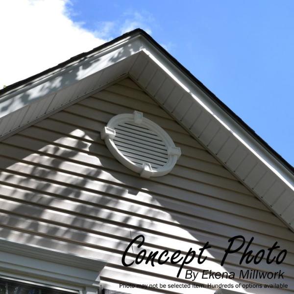 18 in. x 18 in. Octagon Primed Polyurethane Paintable Gable Louver Vent - Super Arbor