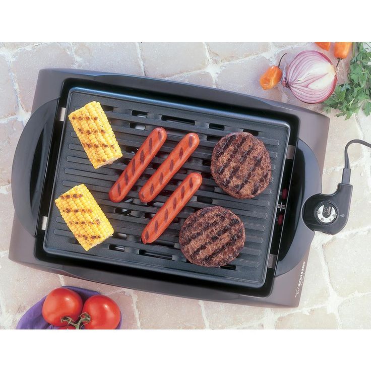 112 sq. in. Brown Non-Stick Indoor Grill with Temperature Control